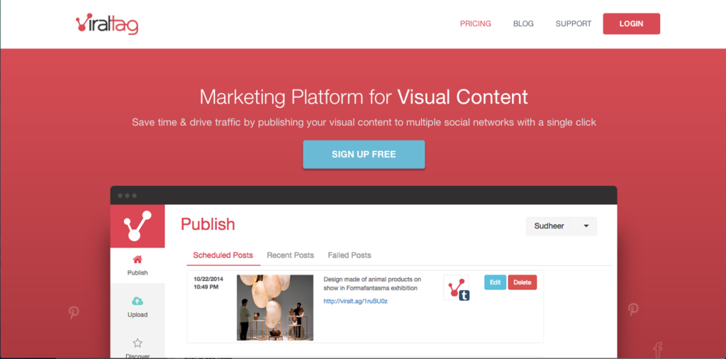 Pinterest scheduling with Viraltag