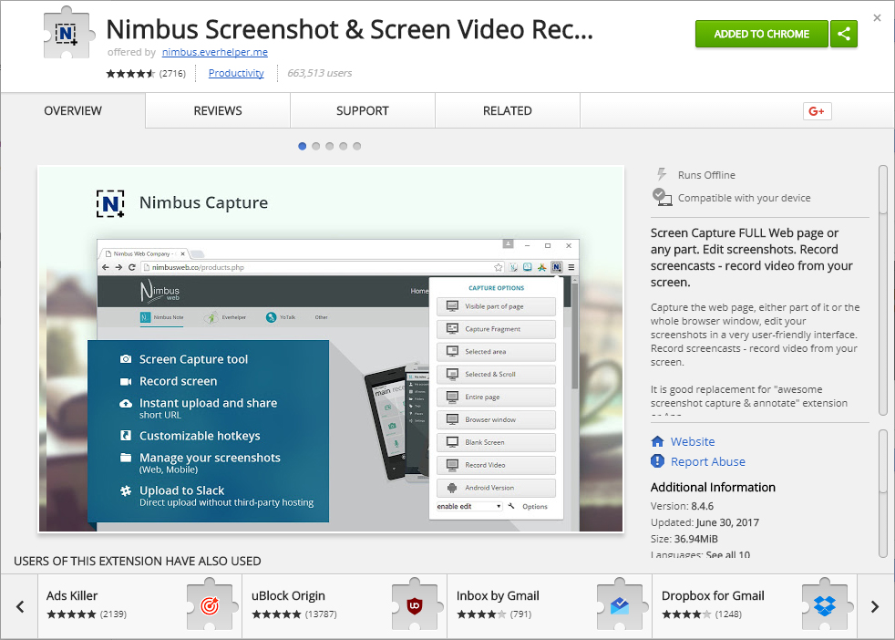 Nimbus Screenshot & Screen Video Recorder