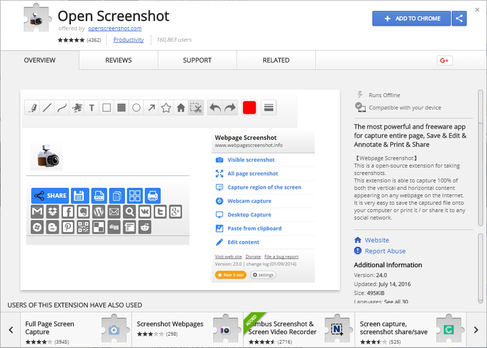 screenshot google chrome extension