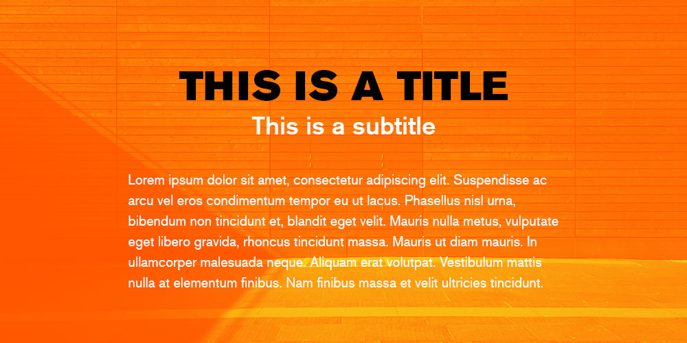 Example title and sub-title